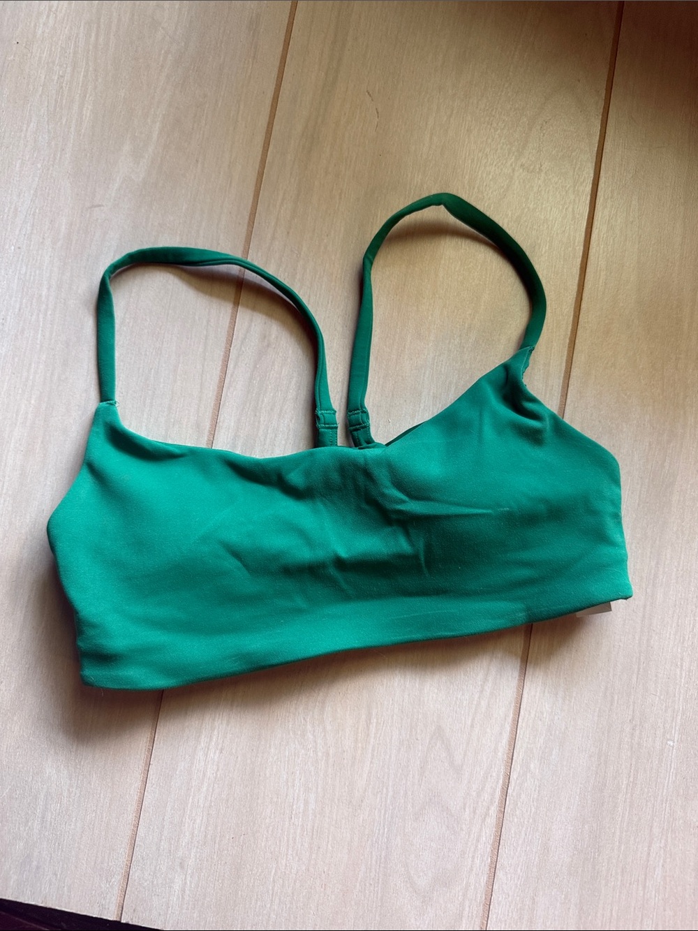 Lululemon Wunder Train Strappy Racer Bra Green size 6